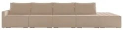 Sofá Ilha Modular com Puff para Sala Living 392cm Georgia Z08 Veludo B