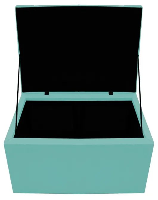 Calçadeira Copenhague 90 cm Solteiro Suede Azul Tiffany - ADJ Decor