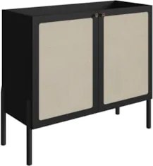 Balcão Aparador Buffet Cantinho do Café Pés Madeira Arlo A10 Nero/Pret