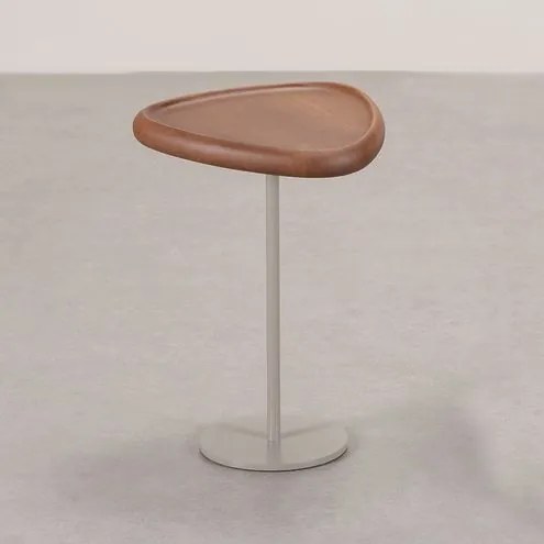 Mesa Lateral Moet Baixa Tampo Orgânico Madeira Natural - 78285 Sun House