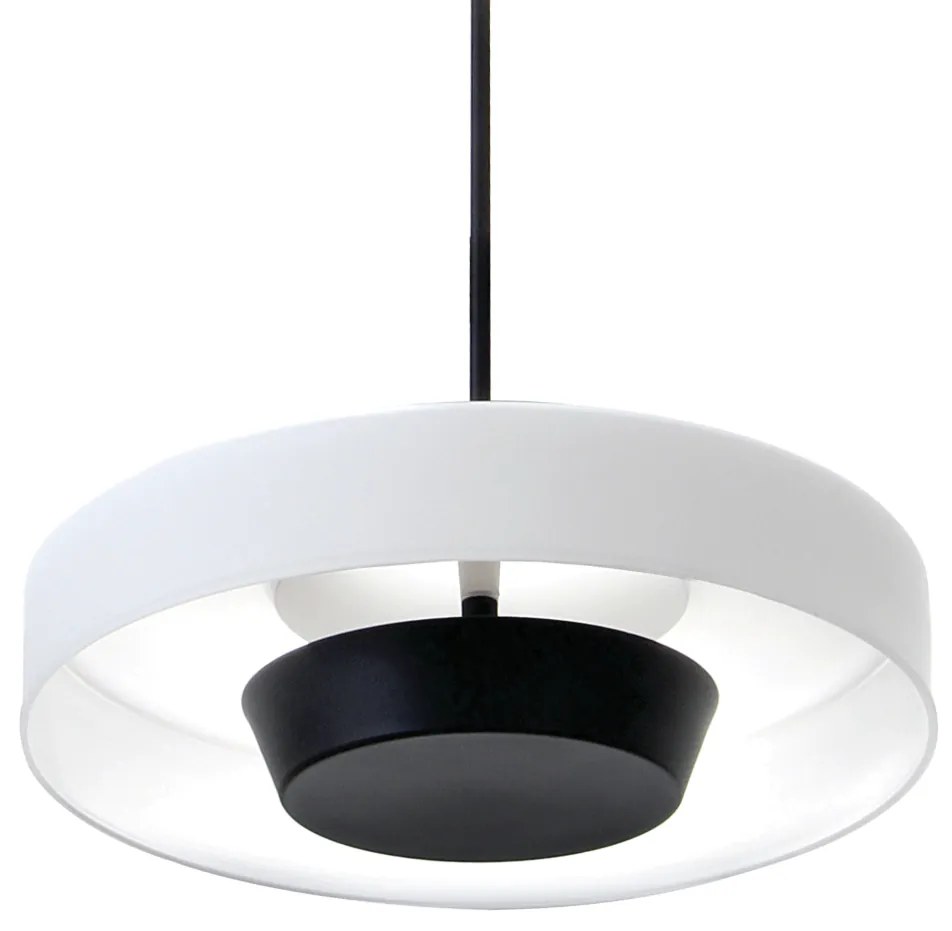 Pendente Bol Ø32X32Cm Rebatedor Em Vidro E Metal Alumínio 01Xled 9W 27... (PRETO, CRISTAL (Transparente))