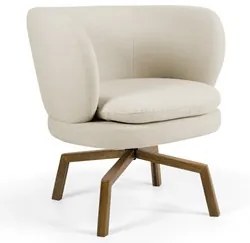 Kit 02 Poltronas Decorativas Melissa Base Ka Giratória Castanho C-107