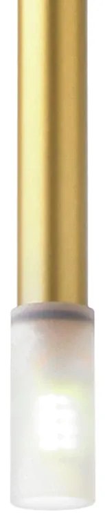 Pendente Flash Slim Ø3X34Cm Tubo Ponteira Vidro Metal Aluminio 01Xg9 -... (DOURADO BRILHO)