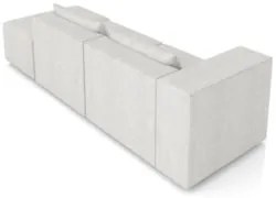 Sofá 5 Lugares 363cm Com Puff Direito Fay Linho Gelo Z55 - Mpozenato