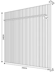 Painel para TV 82 Polegadas Ripado 250cm Nigéria C05 Freijó - Mpozenat
