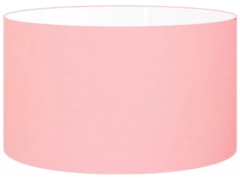 Cúpula Abajur Cilíndrica Cp-7025 Ø50x30cm Rosa Bebê