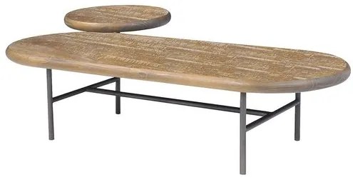 Mesa Centro Deck Tampo Driftwood Base Grafite 125cm - 64423 Sun House