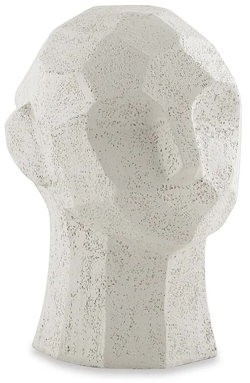 Escultura Decorativa "Rosto" Em Poliresina Off White 17,5x13 Cm - D'Rossi