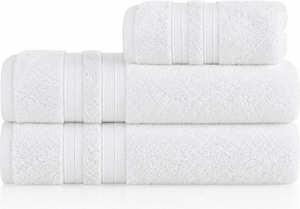 Kit 3 Pçs Toalhas Karsten 100% Algodão Unika - Branco  Branco