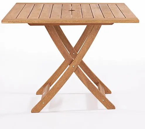 Mesa Quadrada Dobrável Madeira Stain Cor Jatobá 90cm - 17059 Sun House