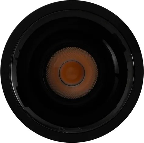 Plafon Led De Embutir Preto E Dark Chrome 9W 3000K Round