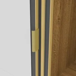 Guarda Roupa Casal 200cm Com Espelho Porto Flex Nature/Alasca - Vila R
