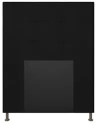 Cabeceira Cama Box Solteiro 90cm Safira Suede Preto Z51 - Mpozenato