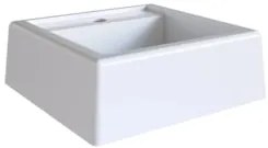 Gabinete Banheiro Suspenso 80cm Cuba Quadrada Ripy Mel/Branco Z54 - Mp