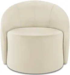 Sofá 2 Lugares 140cm Wendi e Poltrona Steve Veludo Bege I01 - Mpozena