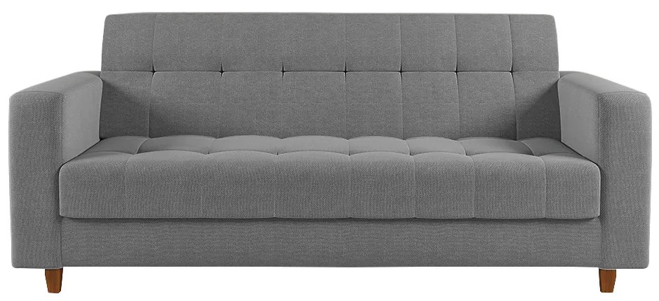 Sofá 2 Lugares e 2 Poltronas Pé Madeira Castanho Arezo Linho D01 - D'Rossi - A26 Grafite