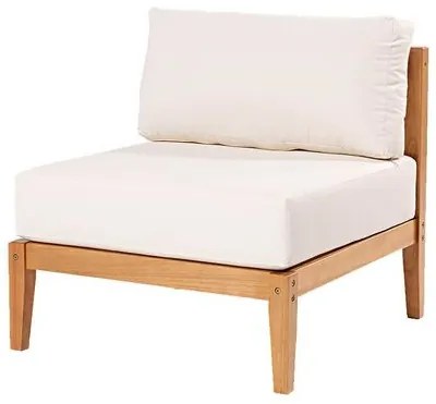 Sofa Modulo Com Encosto Cannes Cor Cru Base Mel - 72220 Sun House