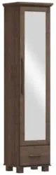 Sapateira de Madeira 47cm 1 Porta Com Espelho Eduarda Café F07 - Mpoze