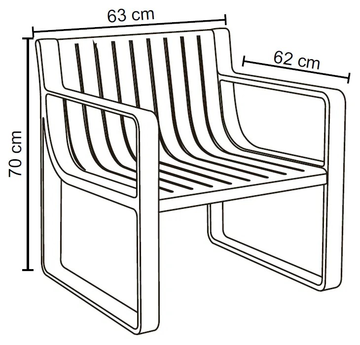 Conjunto 5 Peças Área Externa Bahamas 2 Poltronas 2 Mesas de Centro 1 Sofá 120cm em Fibra Natural Pêssego G56 - Gran Belo