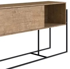 Balcão Aparador Buffet 2 Portas Pés Metálicos York Vermont/Preto - Art