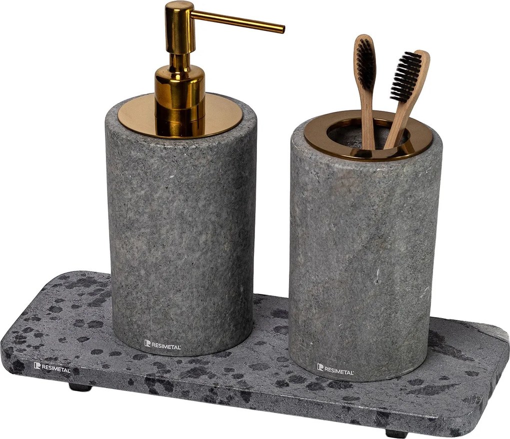 Conjunto Banheiro Duo Petra Gold