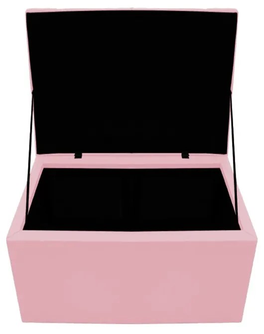 Calçadeira Copenhague 90 cm Solteiro Suede Rosa Bebê - ADJ Decor
