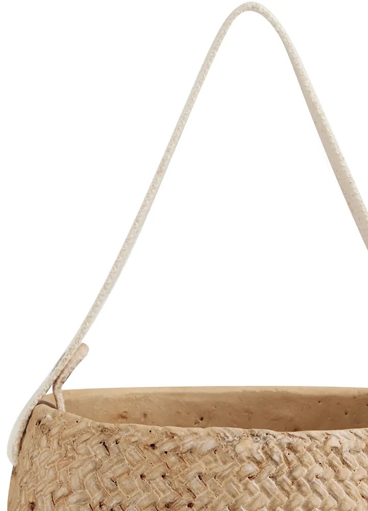 Cachepot Pendente em Cimento Palha 15x20 cm - D'Rossi
