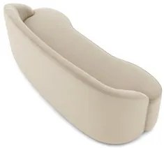 Sofá 5 Lugares para Sala de Estar Living 300cm Theo D06 Veludo Creme -