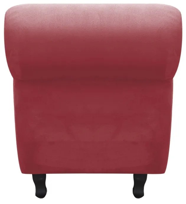 Recamier com Baú Itália Namoradeira Calçadeira Suede - D'Rossi - Rose