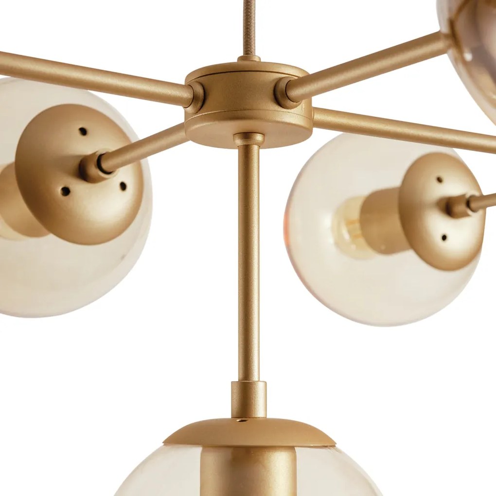 Pendente Torre 62X92X34Cm 8Xe27 G45 Metal E Globo Ø14Cm - Usina 16763/... (FN-F - Fendi Fosco, FOSCO)