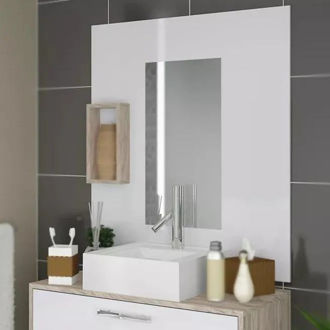 Gabinete Para Banheiro 60cm Com Cuba Painel Balcão Nichos