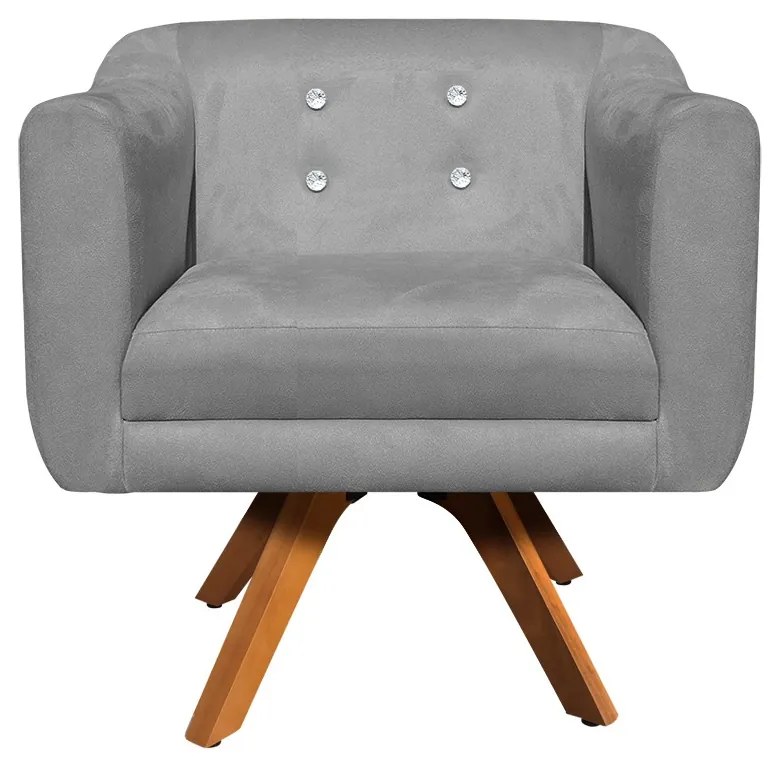 KIT 02 POLTRONAS GIRATORIA JULIA SUEDE G