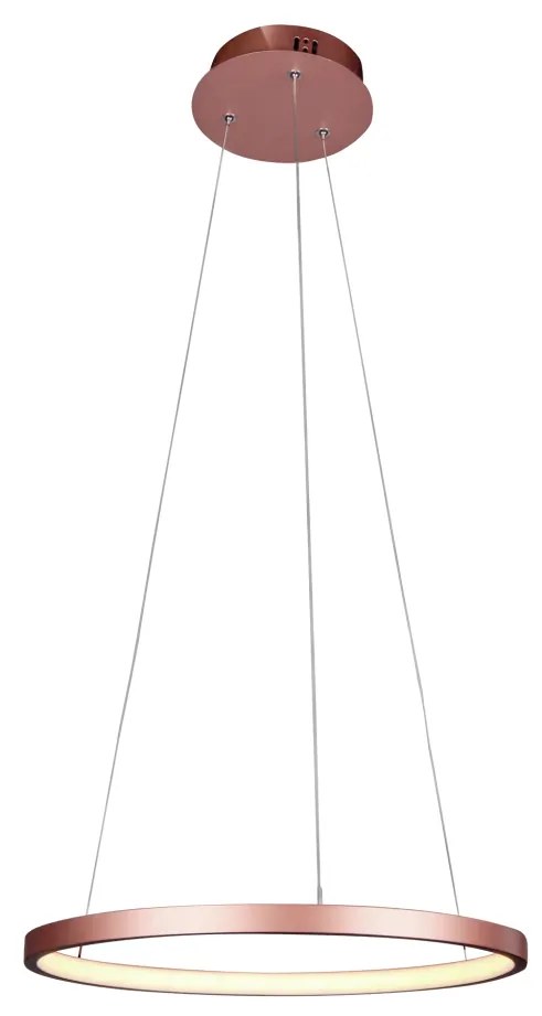 Pendente Orlo Anel Redondo Ø40Cm Led 20W 3000K Bivolt Cobre - Usina Im... (CB-M = Cobre)