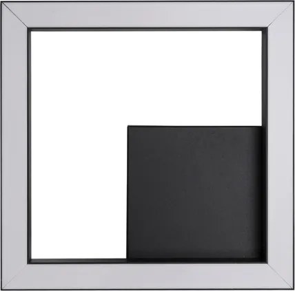 Plafon Led Sobrepor Quadrado 25,2w Luz Amarela Fit - PRETO
