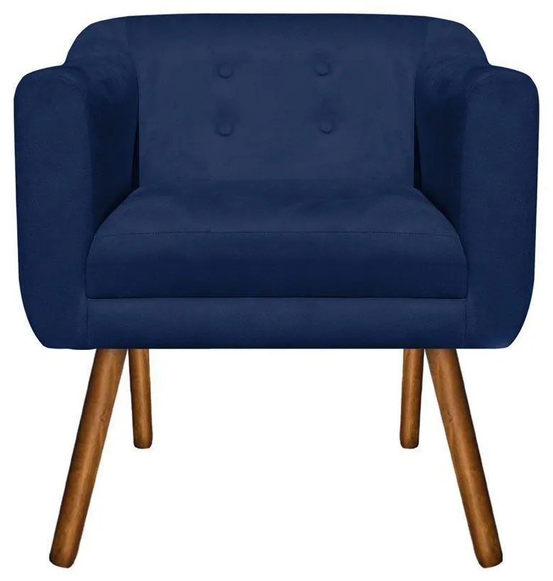 POLTRONA JULIA SUEDE AZUL MARINHO PES PA