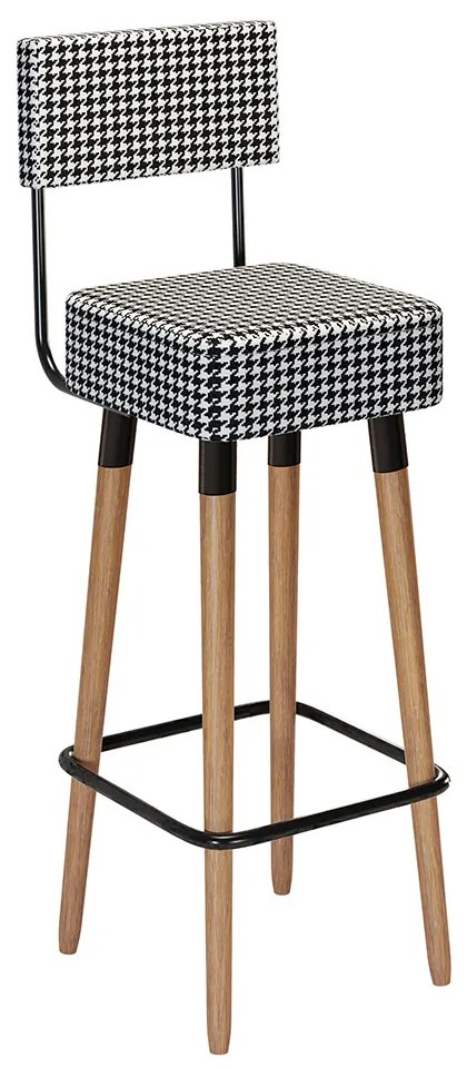 Kit 06 Banquetas Alta Barcelona Suede Cardan Pés Palito - D'Rossi