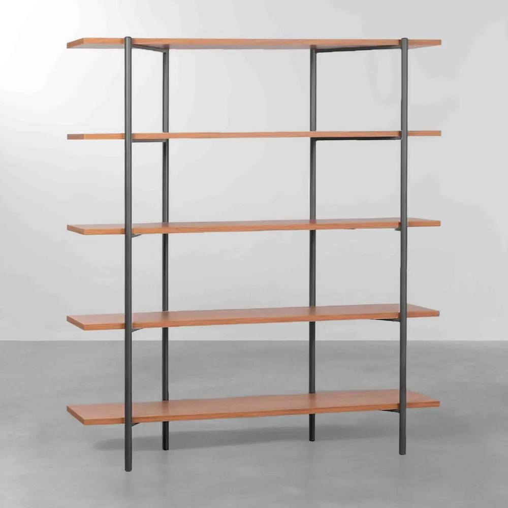 Estante Iron Grafite e Louro Freijó - 2m x 1,80m