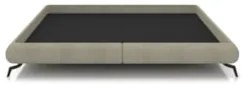 Cama King Base Box 193x203cm Pés de Ferro Cold Z37 Linho Bege - Mpozen