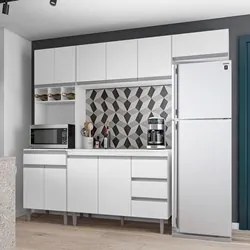 Cozinha Modulada 5 Peças com Tampo 241cm 10 Portas 4 Gavetas Andréia B