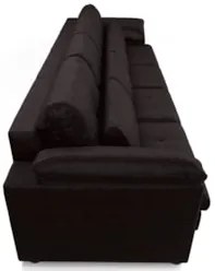 Sofá Retrátil 5 Lugares Para Sala 414cm Dijon Couro Bordô S07 - Mpozen