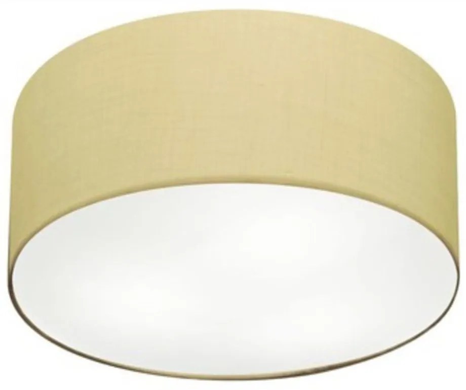 Plafon Cilíndrico Md-3055 Cúpula em Tecido 80x21cm Algodão Crú - Bivolt
