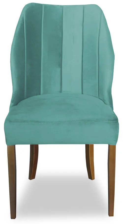 Cadeira De Jantar Safira Suede Azul Tiffany