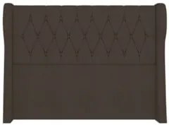 Cabeceira Casal Queen Cama Box 160cm Malva Z04 Veludo Marrom - Mpozena
