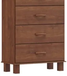 Cômoda Para Quarto 79cm 4 Gavetas Pé Madeira Renzo Imbuia F07 - Mpozen