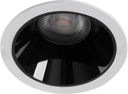 Plafon Led De Embutir Preto Branco 18W 24 2700K Mira