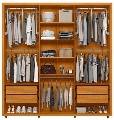 Guarda Roupa Portinari Cinamomo/Off White – Madetec Móveis