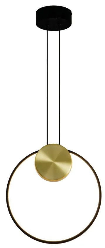 Pendente Signo Ø30X3,1Cm Aro Vertical Led 12W 3000K Bivolt Alumínio Pr...