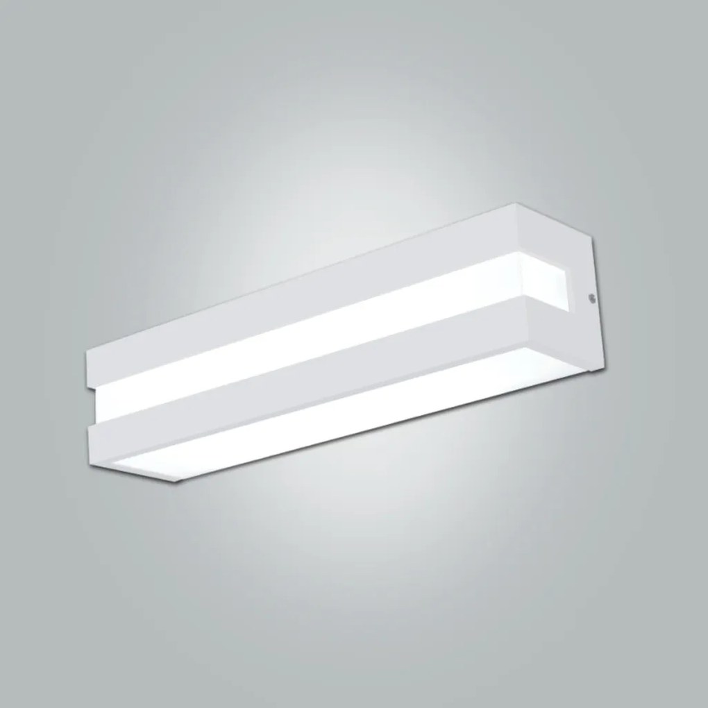 Arandela Modular Retangular 32X11,5X10,5Cm 01Xe27 Metal E Acrílico | U... (BT - Branco Texturizado)