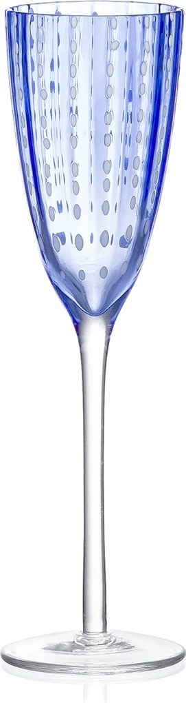 Taça de Vidro p/ Champagne Orquídea - Azul  Azul