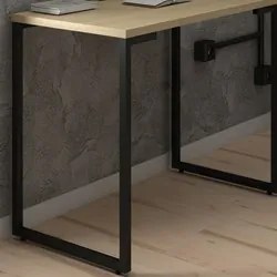 Mesa Escritório 120cm Estilo Industrial New Port F02 Nature - Mpozenat